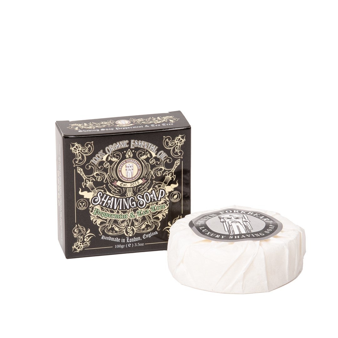 PEPPERMINT & TEA TREE SHAVING SOAP 100gm