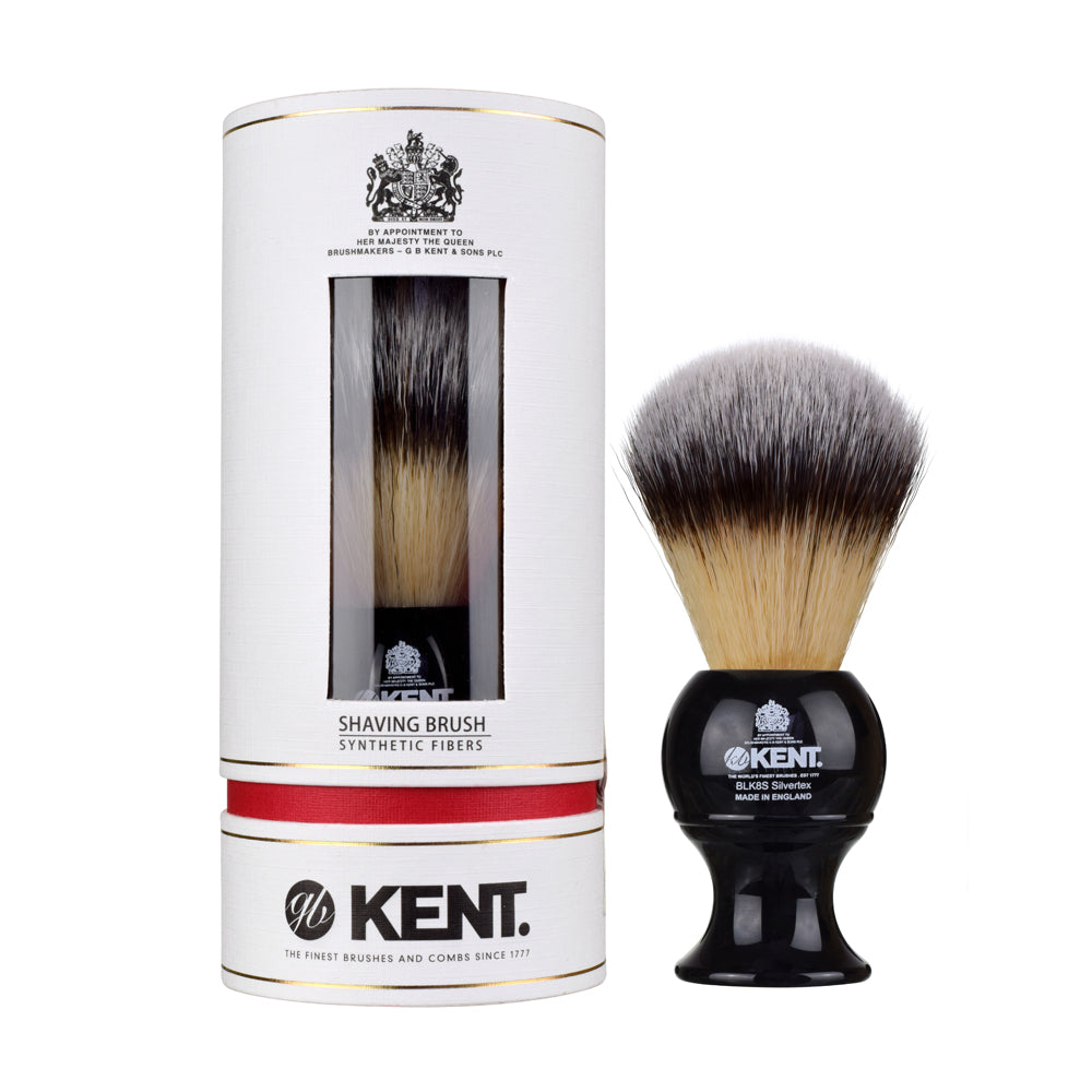 KENT (BLK12S) Extra Large Black Synthetic Shaving Brush
