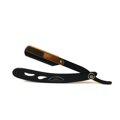 STRAIGHT RAZOR SF8 BLACK & GOLD IN WOODEN BOX