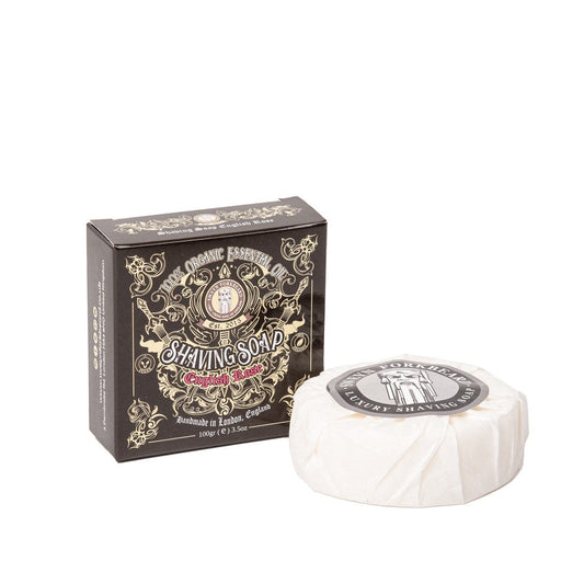 SHAVING SOAP ENGLISH ROSE SCENTED WITH 100% ORGANIC ESSENTIAL OIL 100G