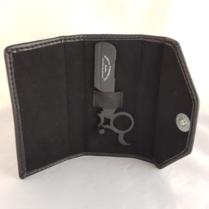 FINGER RAZOR SF BLACK WITH LEATHER POUCH