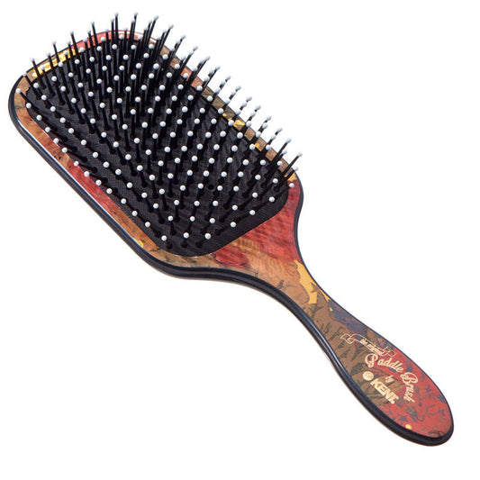 Large Floral Cushioned Paddle Brush