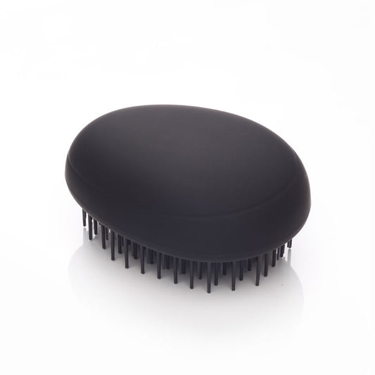 Pebble Detangling Brush in Matt Black