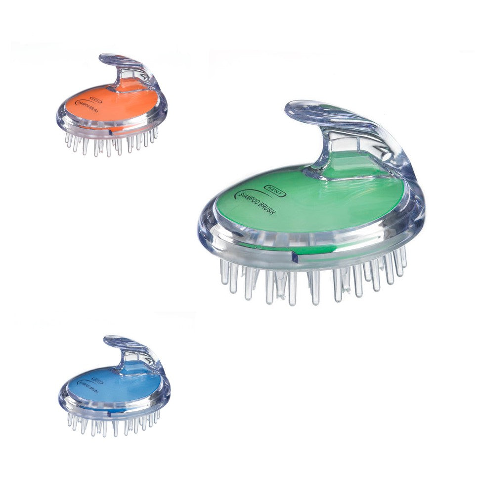 SHAMPOO AND SCALP MASSAGE BRUSH IN BLUE