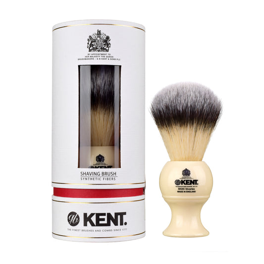 KENT (BK8S) Large Ivory Synthetic Shaving Brush