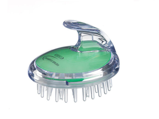 SHAMPOO AND SCALP MASSAGE BRUSH IN GREEN